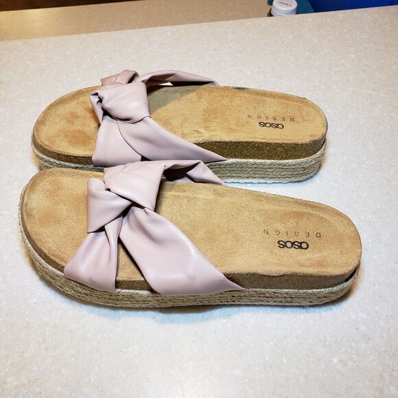 ASOS DESIGN Womens Teegan knotted Platform Size 9 Pink - Picture 4 of 10